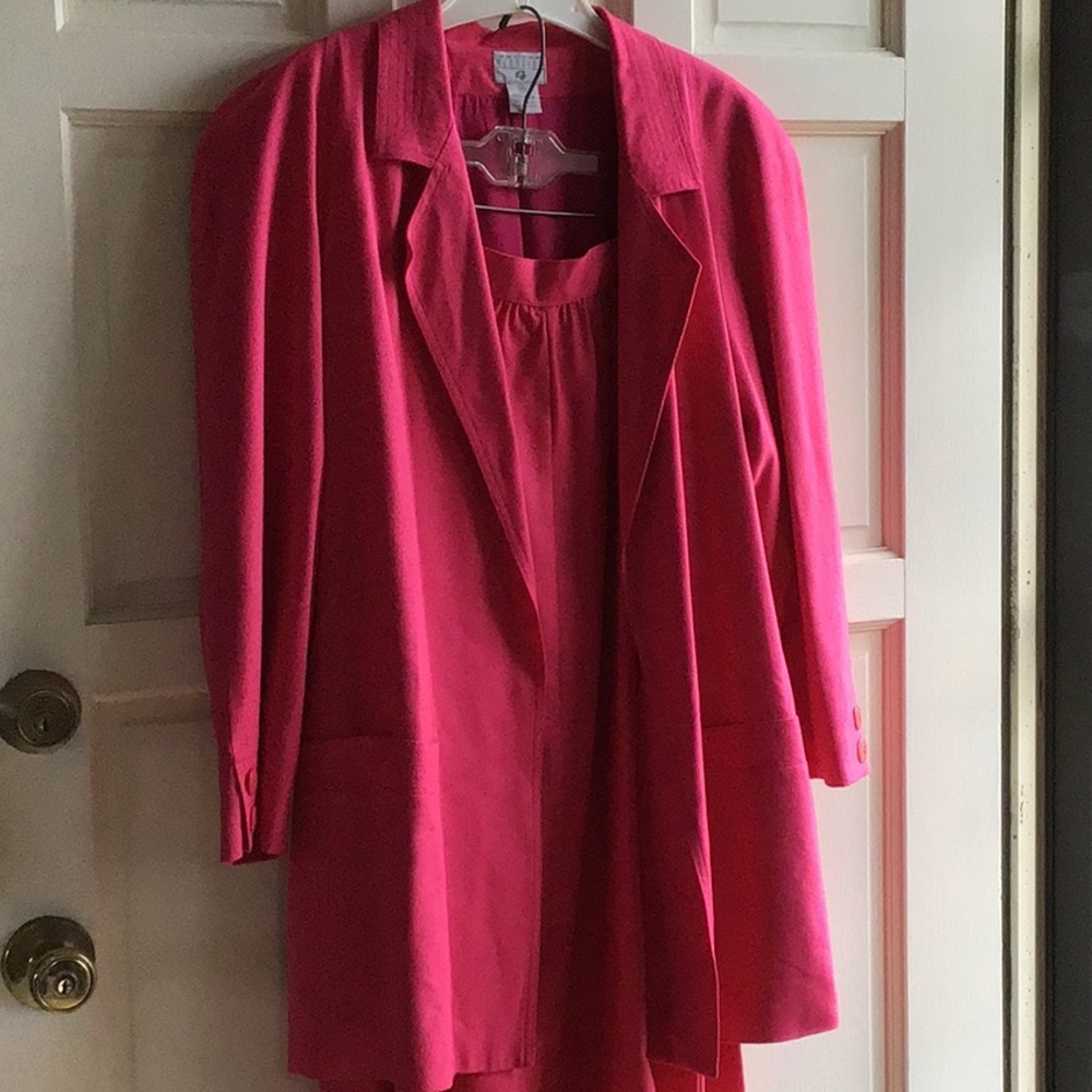 Georgiou 100% Pink Silk Suit